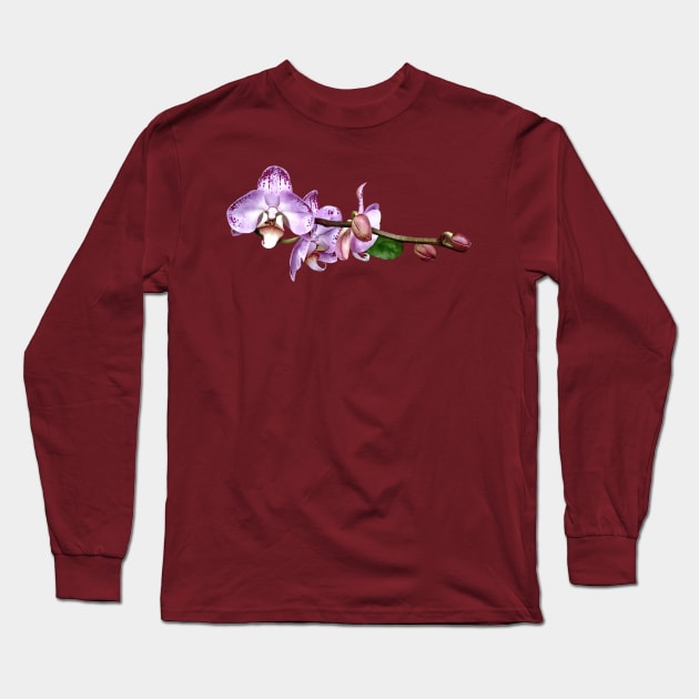 Pale Magenta Phalaenopsis Long Sleeve T-Shirt by SusanSavad